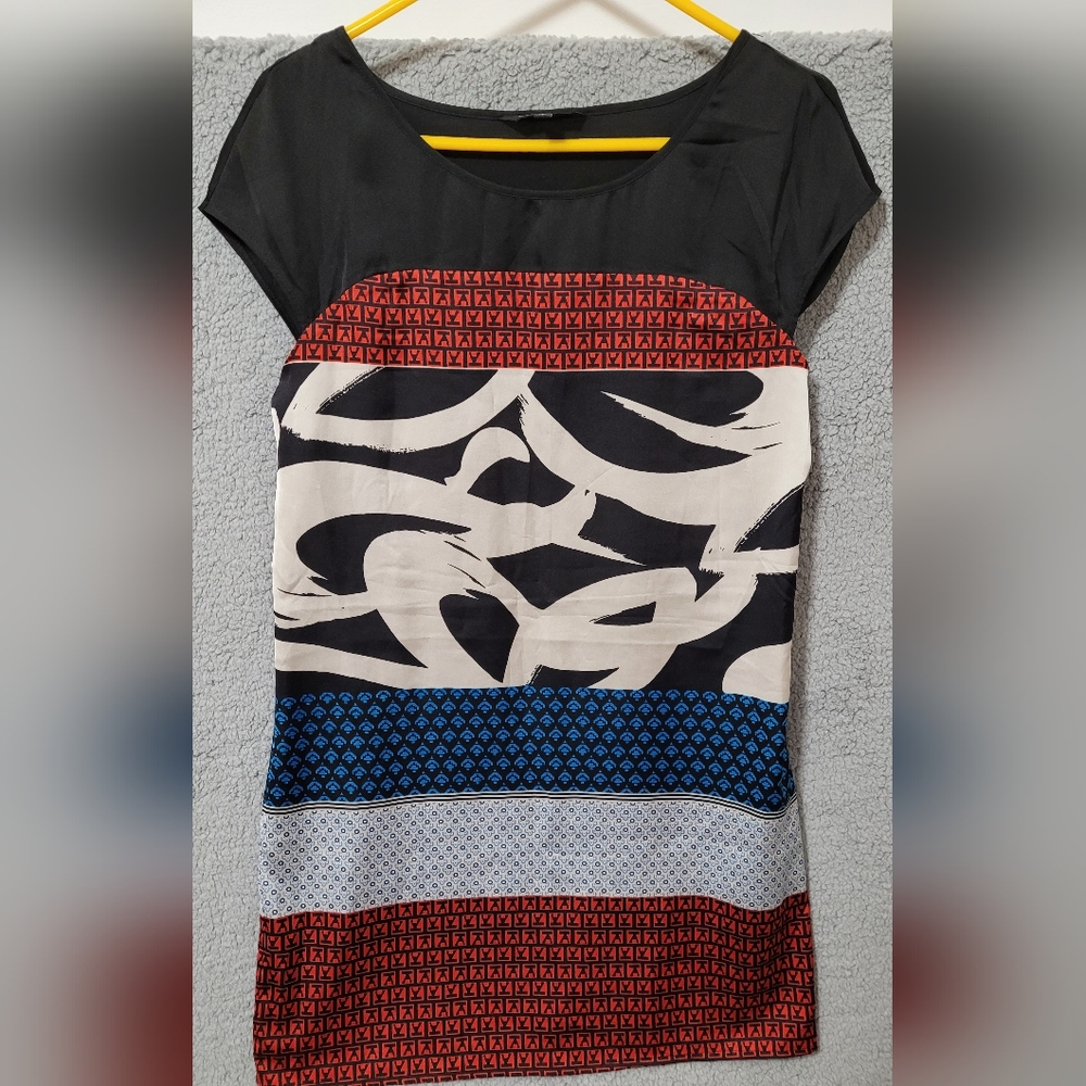 Express Multicolor Shirt Dress Small